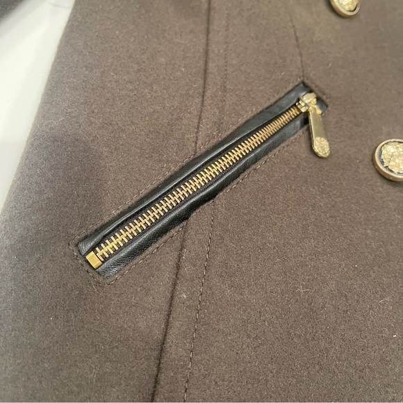 Vince Camuto double breasted dark green pea coat - Picture 8 of 16